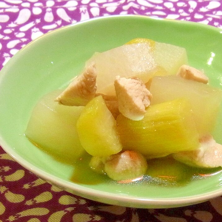 大根と茄子と鶏肉のあっさり煮